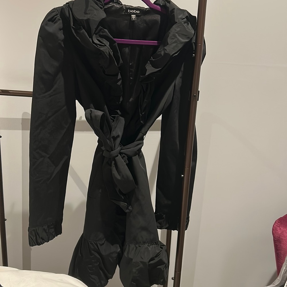 Bebe dress taffeta trench coat